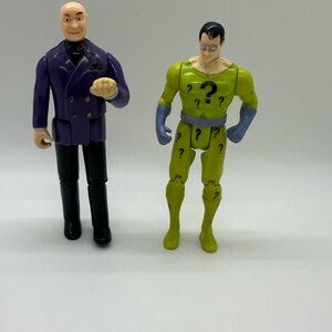 Vintage 1989 Toy Biz DC Comics The Riddler and Lex Luthor